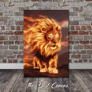 Fire Lion Wall Art