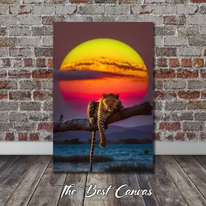 Leopard / Sunset Wall Art