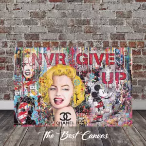 Marilyn Monroe NVR Give UP Pop Art