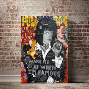 Pulp Fiction Uma Thurman Wall Art – "Wake Me Up When I’m Famous" Pop Art