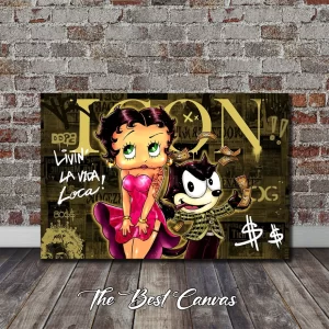 Betty Boop Livin Gold/Yellow Pop Art