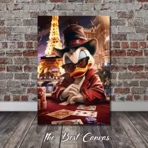 Scrooge Mcduck Modern Casino Poster for Home Bar - Trendy Graffiti Style.
