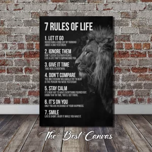 Lion 7 Rules of Life - Inspirational