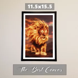 Fire Lion + Magnetic Poster Frame 11.5"x15.5"