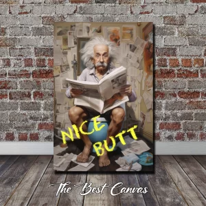 Einstein Funny Bathroom Art