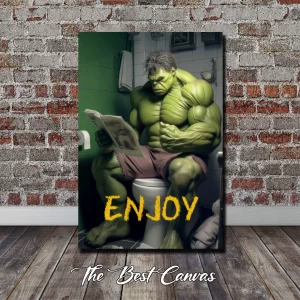 Hulk Funny Bathroom Art