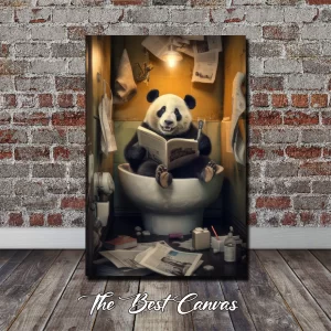 Panda Funny Bathroom Art