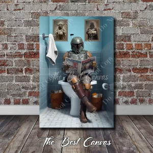 Toilet Time with Boba Fett - The Perfect Print for Your Bathroom