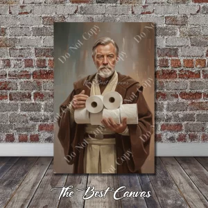 Humorous Star Wars Art: Obi-Wan Kenobi & Toilet Paper