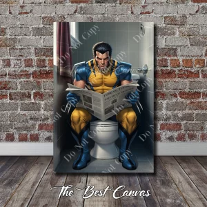 Wolverine on the Toilet Wall Decor -Unleash Your Inner Hero