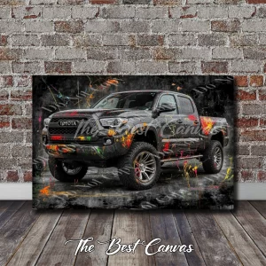 Toyota Tacoma with Custom Graffiti Paint Wall Art
