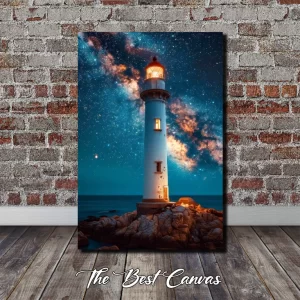 Lighthouse / Night sky Art