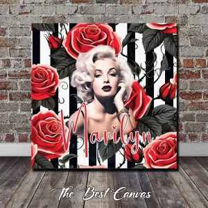 Marilyn Monroe - Roses Pop Art