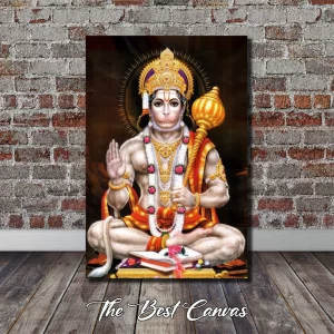 Hanuman Devotional Art -vintage Style Art Print