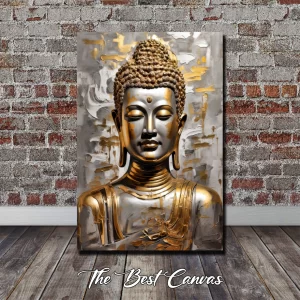 Buddha gold/gray #17 Art