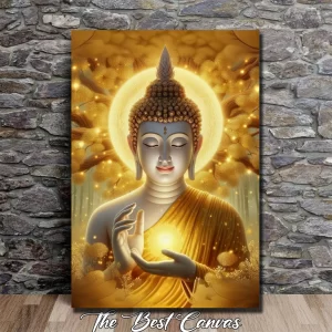 Meditating Buddha Canvas: Peaceful Spiritual Decor #23