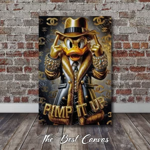 Scrooge McDuck "Pimp It Up" Golden Style Canvas Art #26