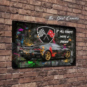 The Art of Performance: Corvette C8 with Gold Color Wheels And Custom Finish