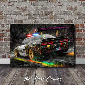 Dodge Charger Performance - Police Interceptor - Abstract splatter paint art