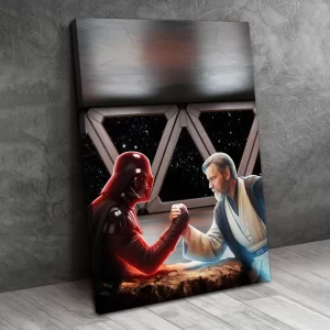 Star Wars Characters: Vader and Obi-Wan Arm Wrestle Art