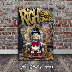 Graffiti Style Scrooge McDuck Art -Scrooge McDuck Bitcoin "Son of a Duck" Pop Art