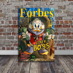Hypebeast Scrooge McDuck Limited Edition Wall Art, Modern Pop Art Decor