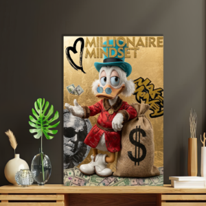 Luxury Hypebeast Money Art - Scrooge McDuck Millionaire Mindset Canvas Poster