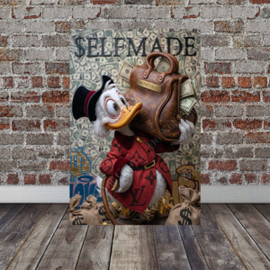 Scrooge McDuck "Self Made" Canvas Art – Luxury Hypebeast Wall Decor