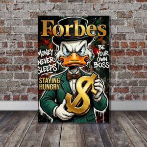 Scrooge McDuck Forbes Canvas Art - Wealth Motivation Wall Decor
